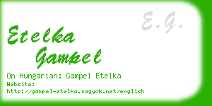 etelka gampel business card